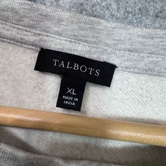 Talbots Women's Puff Sleeve Top sweater  Light Gray - size xl NWOT - Picture 9 of 10